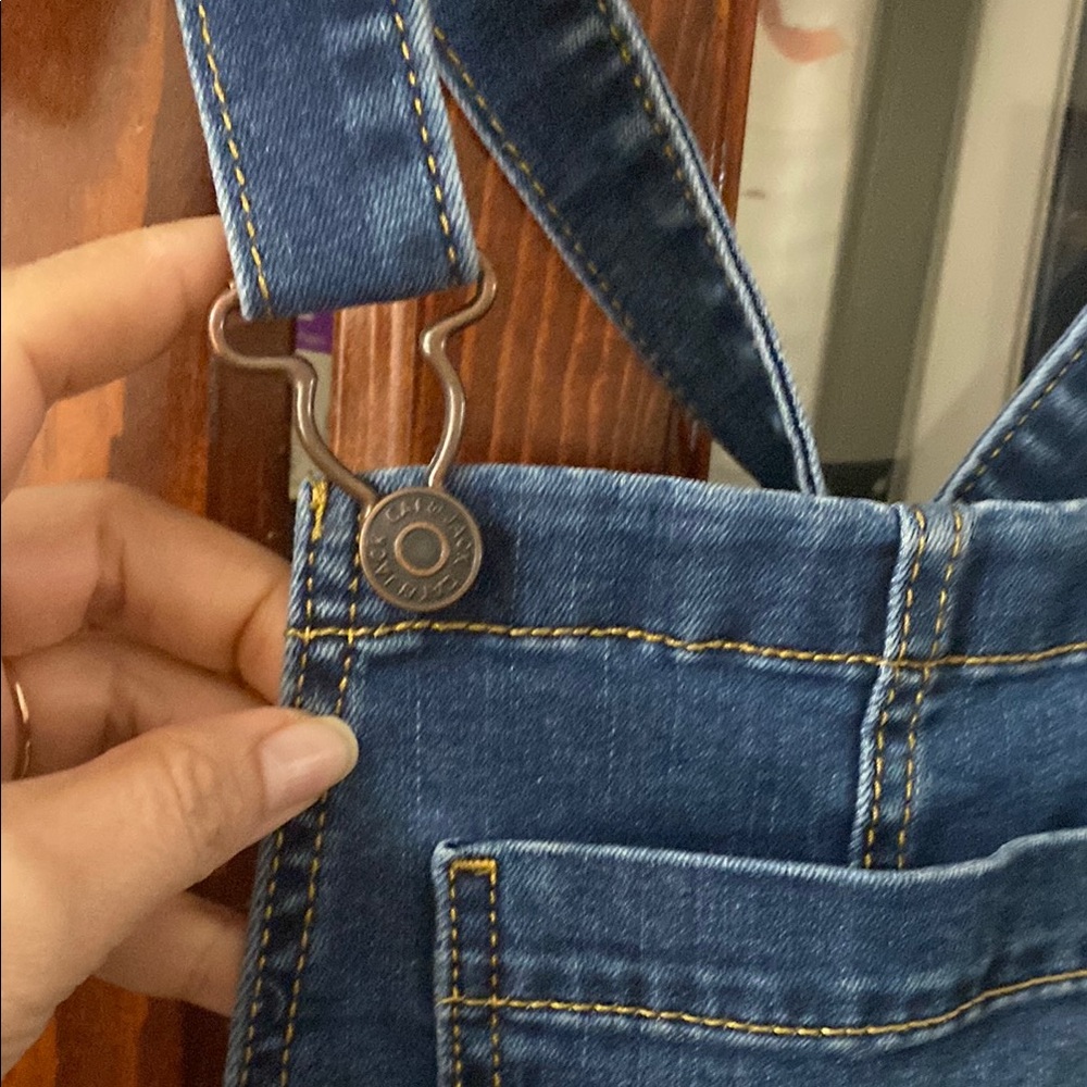 Cat & Jack Girl’s Blue Denim Overalls Size 10/12 - Picture 7 of 15